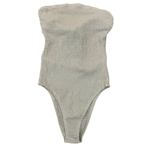 Free People Beach Chiara Mint Green Smocked Tie Back Bodysuit Only Small - Picture 2 of 7